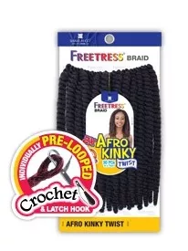 SHAKE-N-GO FREETRESS BRAID SYNTHETICCROCHET BRAID 2X AFRO KINKY TWIST