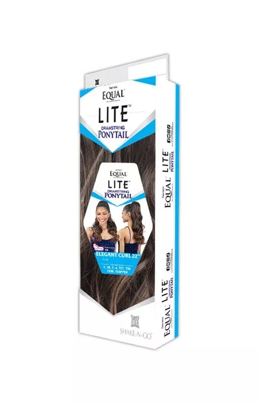 SHAKE-N-GO FREETRESS LITE DRAWSTRING PONYTAIL – ELEGANT CURL 22″