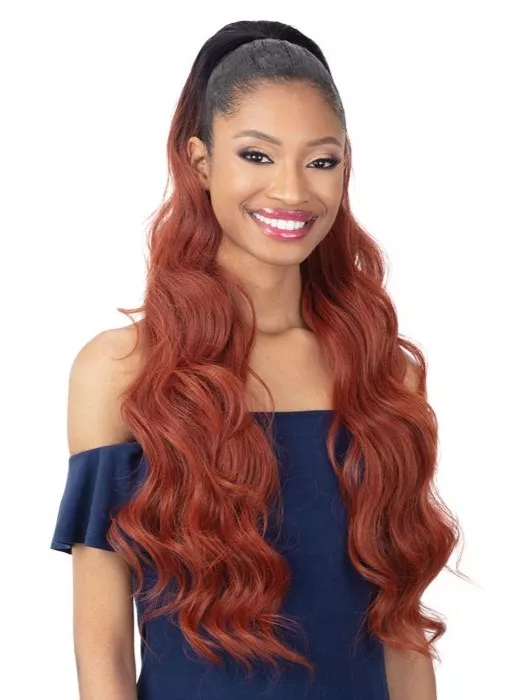 SHAKE-N-GO FREETRESS ORGANIQUE DRAWSTRING PONYTAIL -LOOSE DEEP 28 "