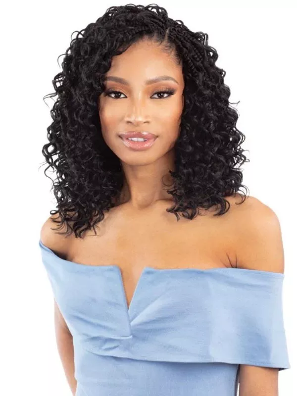 SHAKE-N-GO FREETRESS STYLE PRO 100 PRE-LOOPED CROCHET BRAID - BOHO BOX BRAID10 "
