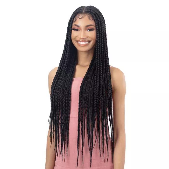 SHAKE-N-GO FREETRESS SYNTHETIC BRAIDED HD LACE FRONT WIG - KNOTLESS BOX BRAID