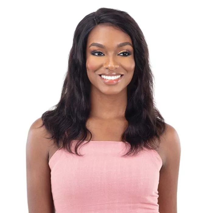 SHAKE-N-GO GIRLFRIEND 100% VIRGIN HUMAN HAIR HD LACE FRONT WIG - BODY WAVE 18 "