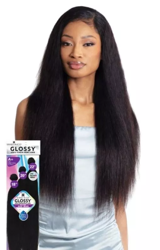 SHAKE N GO GLOSSY 100% VIRGIN REMY HAIR WEAVE - WET & WAVY DEEP WAVE