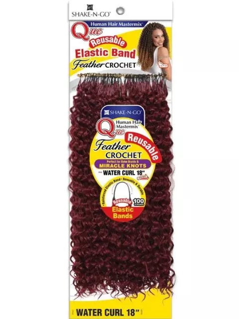Shake N Go Human Hair Blend Que Feather Crochet – WATER CURL 18″