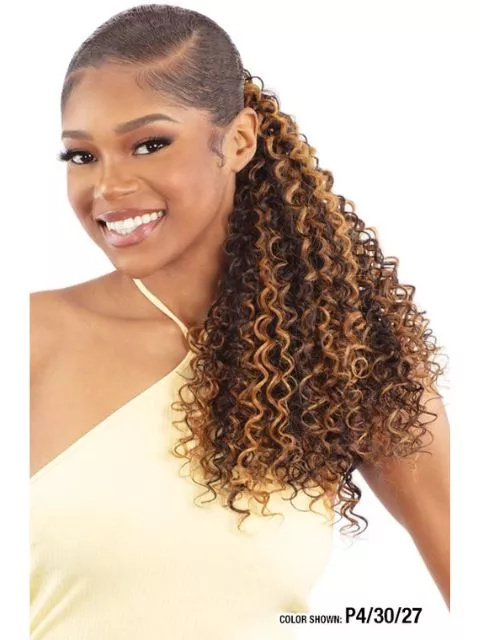 Shake N Go Mastermix Organique Secret Pocket PonyPro- WATER CURL 18" Ponytail