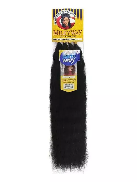 SHAKE N GO MILKYWAY 100% HUMAN HAIR WET & WAVYSUPER BULK