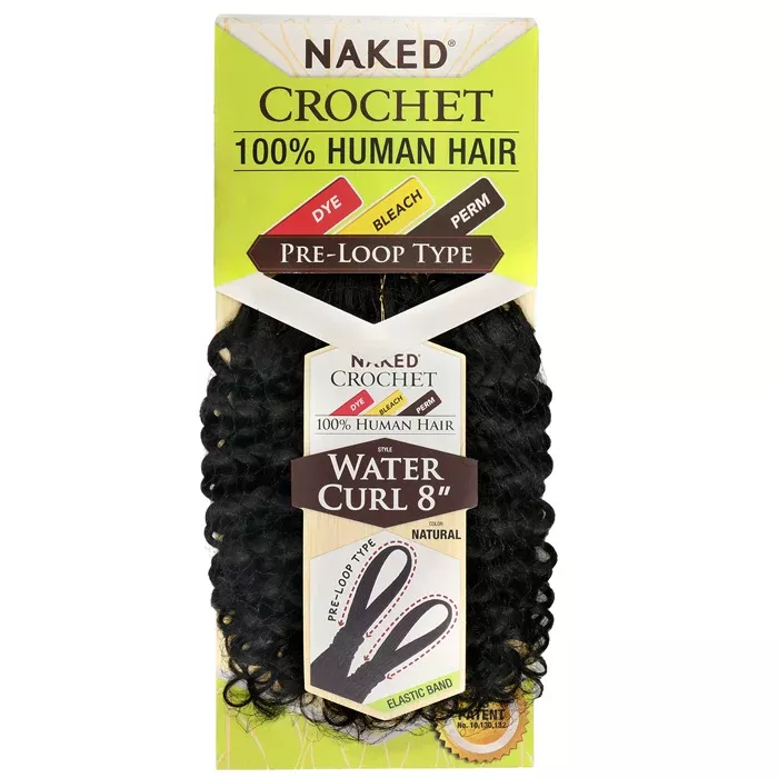 Shake N Go Naked 100% Human Hair Pre-Looped Crochet Braid - WATER CURL 8-18"