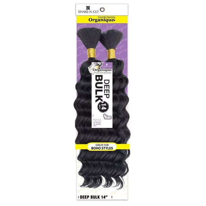 SHAKE N GO ORGANIQUE HUMAN HAIR BLEND BRAIDS - DEEP BULK 14 "