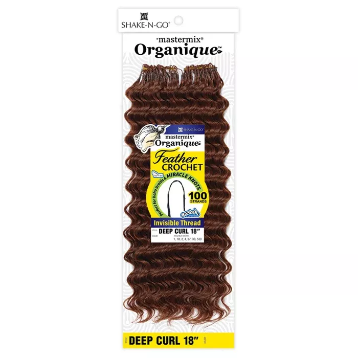 Shake N Go Organique Mastermix Feather Crochet Braids - DEEP CURL 18"