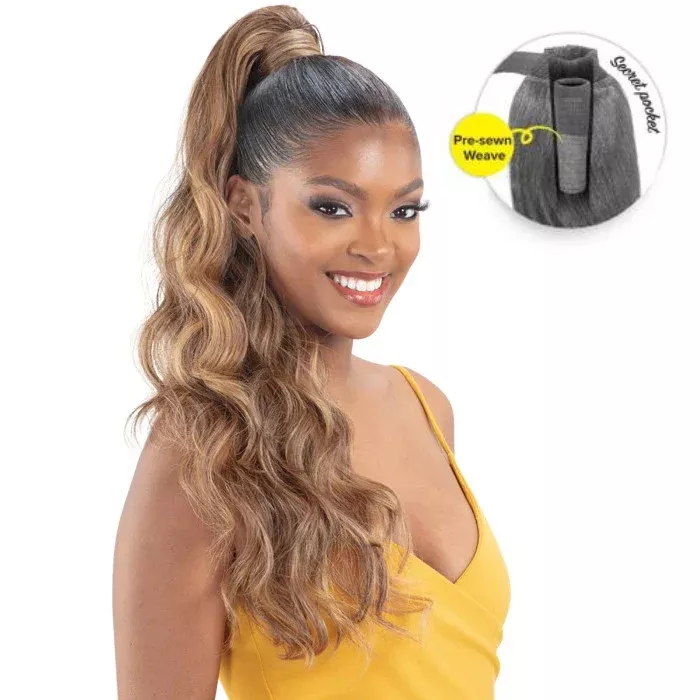 SHAKE N GO ORGANIQUE PONY PRO SECRET POCKET PONYTAIL - LOOSE WAVE 26 "