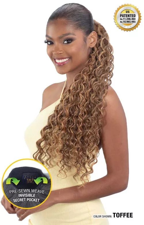SHAKE N GO ORGANIQUE SECRET POCKET PONY PRO - SPANISH CURL 26 "