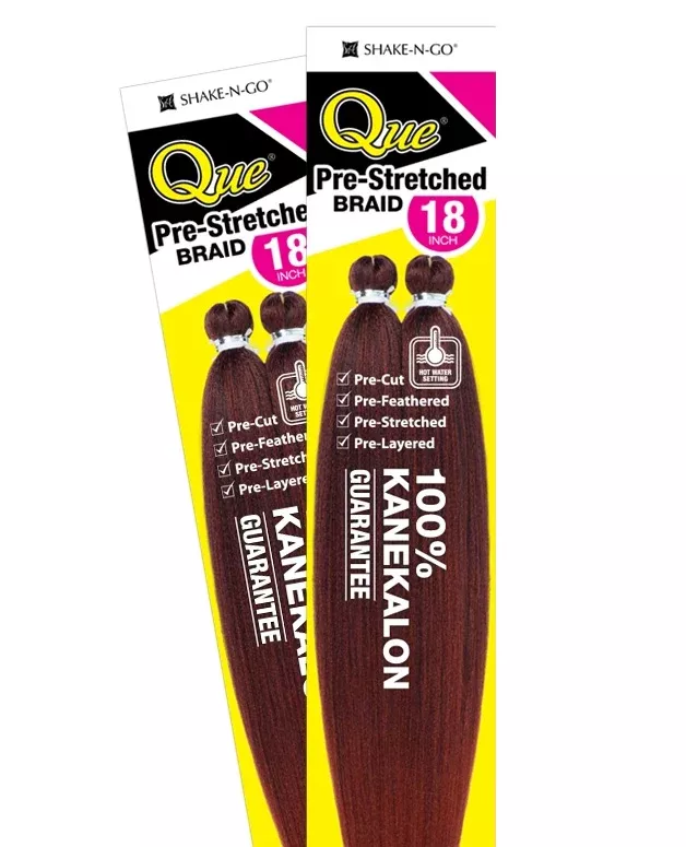 Shake N Go Que Crochet Braids - PRE-STRETCHED BRAID 18" 2X