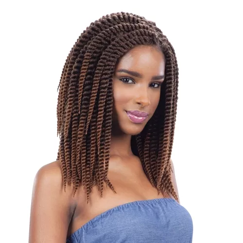 SHAKE N GO QUE SYNTHETIC CROCHET BRAIDS 2X JUMBO SENEGAL TWIST 10 "