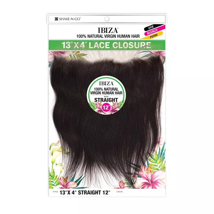 Shake N Go Virgin Human Hair Ibiza 13X4 STRAIGHT LACE CLOSURE 10"-16"