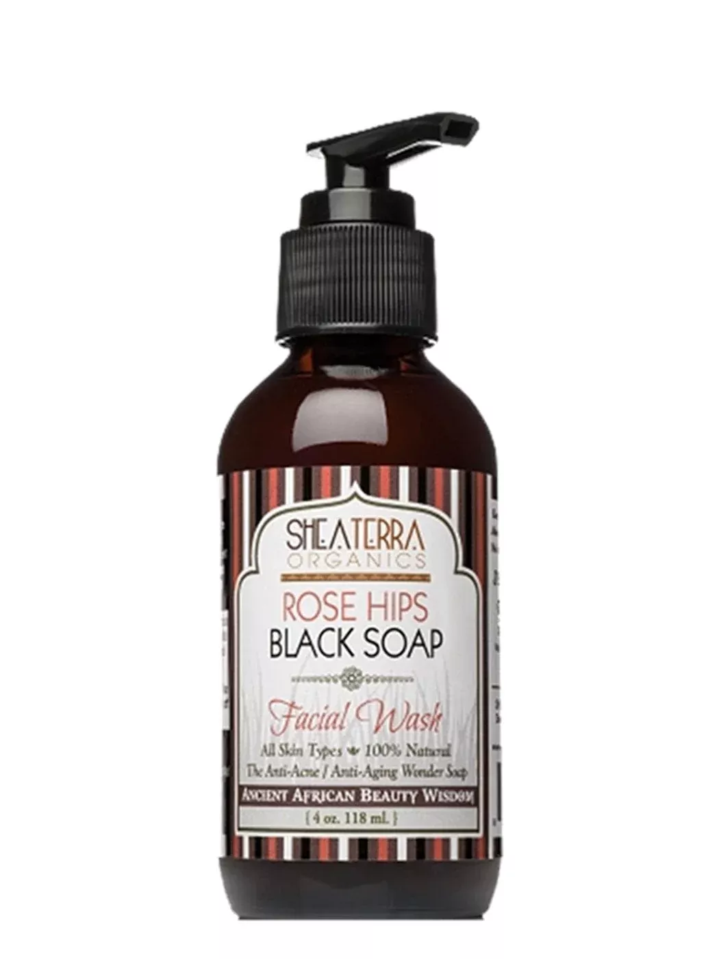 Shea Terra Rose Hips & Black Soap Deep Pore Facial Wash