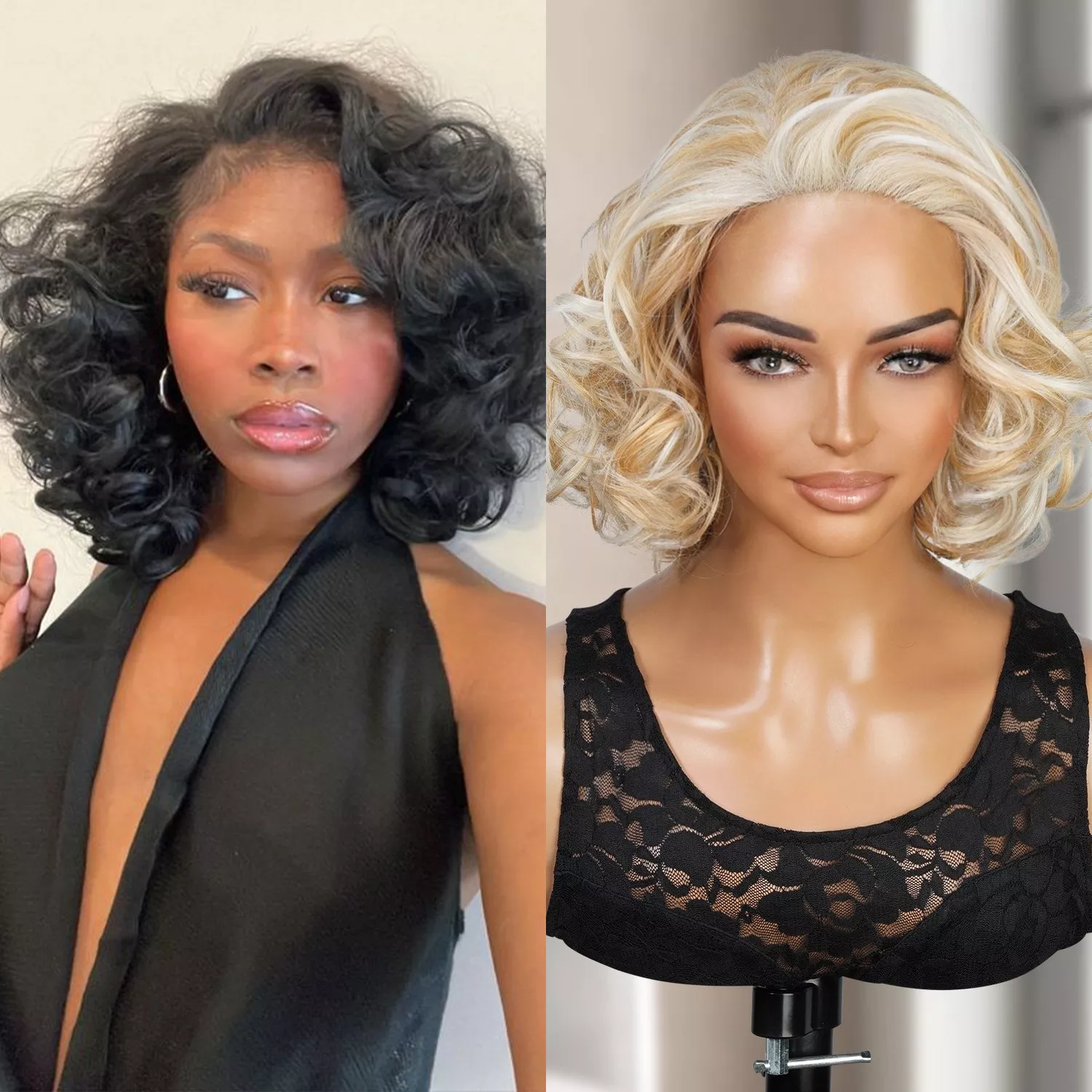 Short Loose Curl Half Wig Dufa DF0018