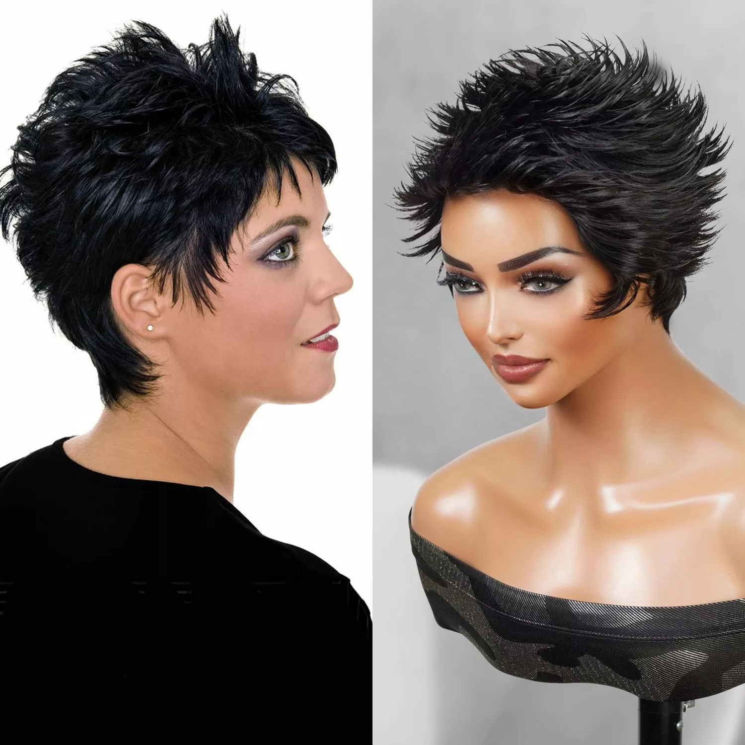 Short Spikey Pixie Wig
