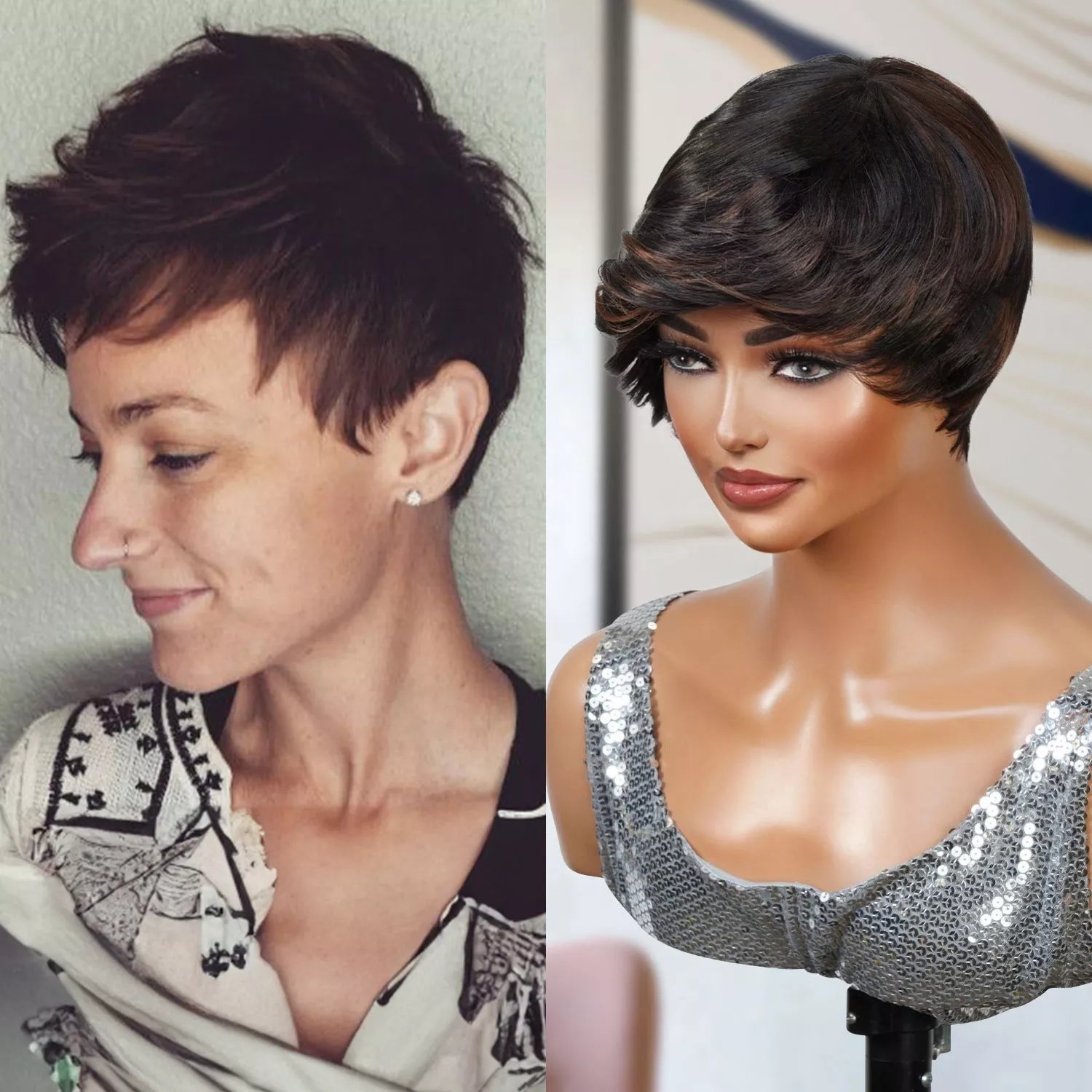 Short Straight with Flipped Bang Wig Hilson