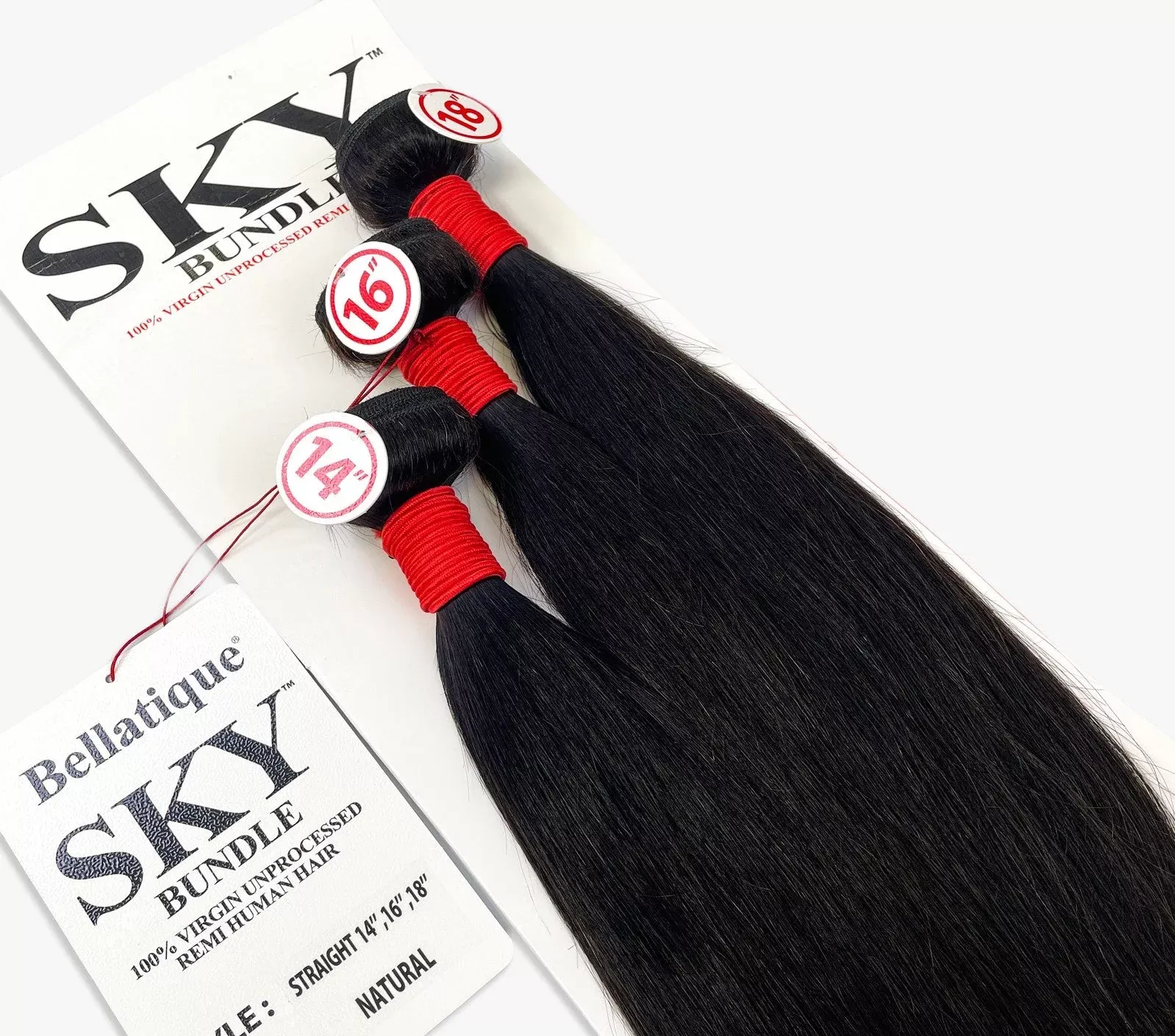 SKY 100% VIRGIN HUMAN HAIR 3 – BUNDLE PACK – STRAIGHT