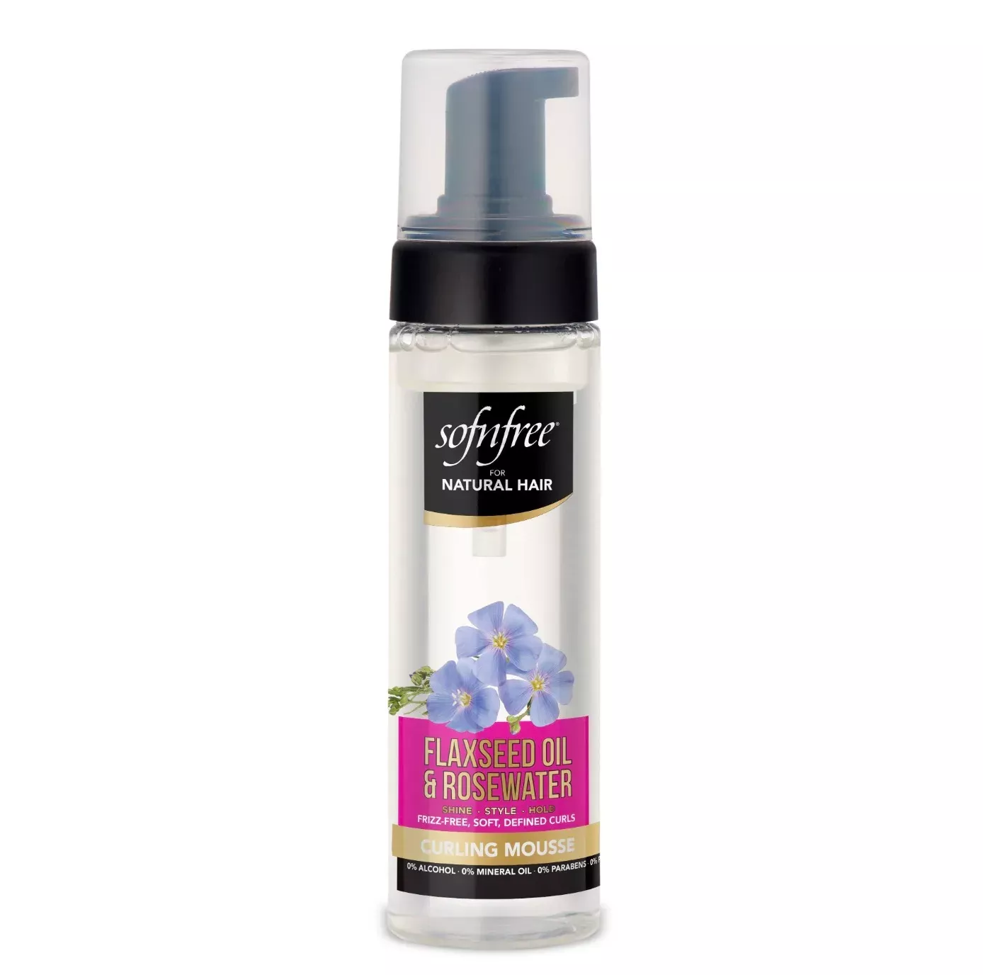 Sofnfree Flaxseed Oil & Rosewater Curling Mousse (6.76 oz)