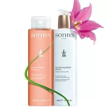 Sothys Vitality Cleansing Milk & Vitality Lotion Duo -13.52 oz each