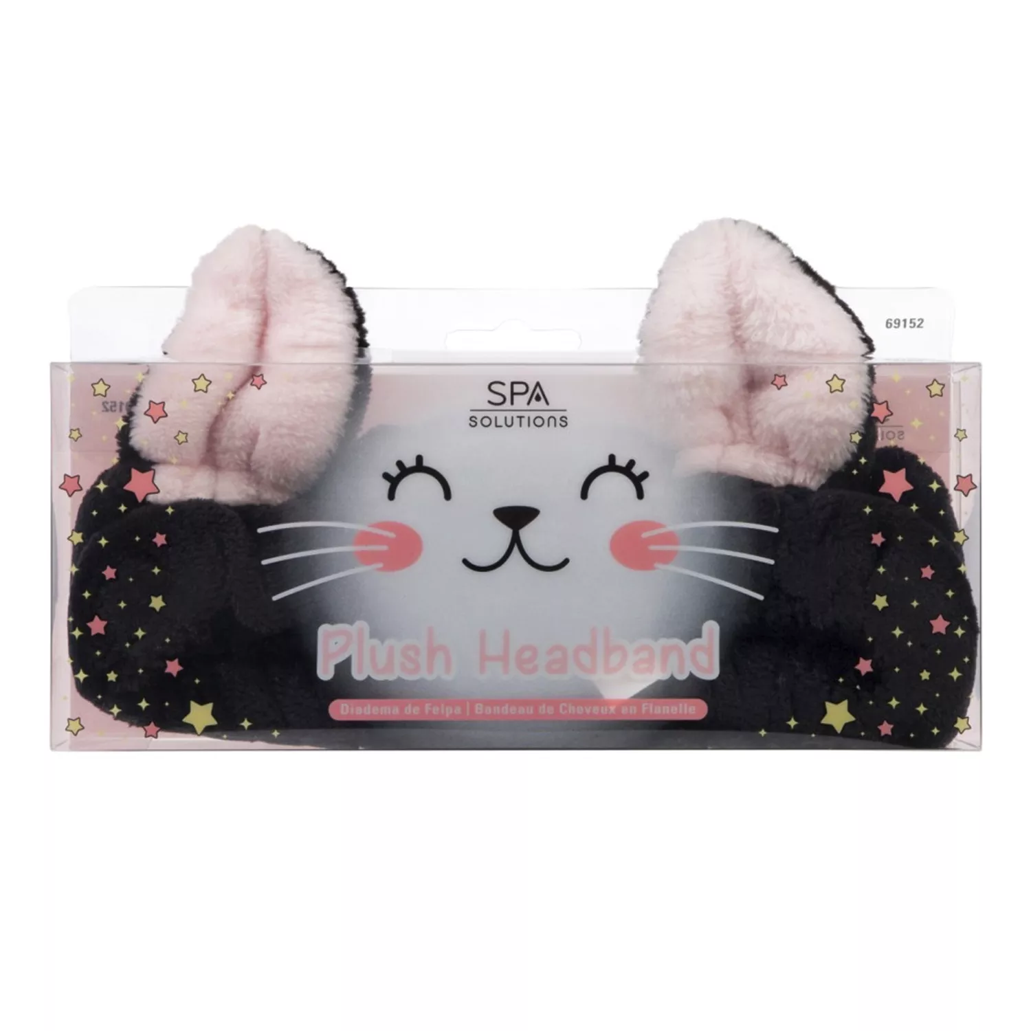 SPA Solutions Plush Spa Headband Black Cat
