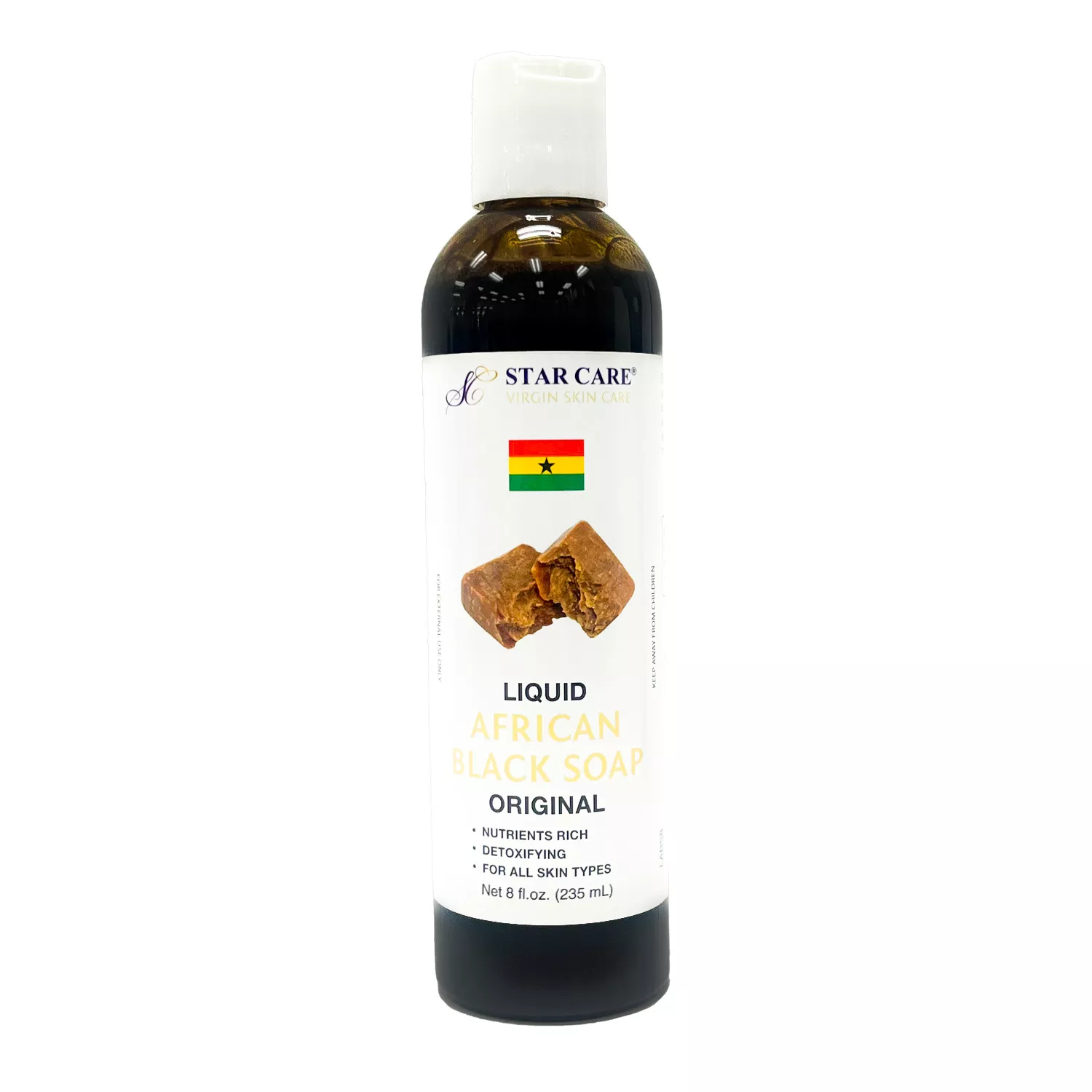 Star Care Virgin Liquid African Black Soap 8oz/ 235ml