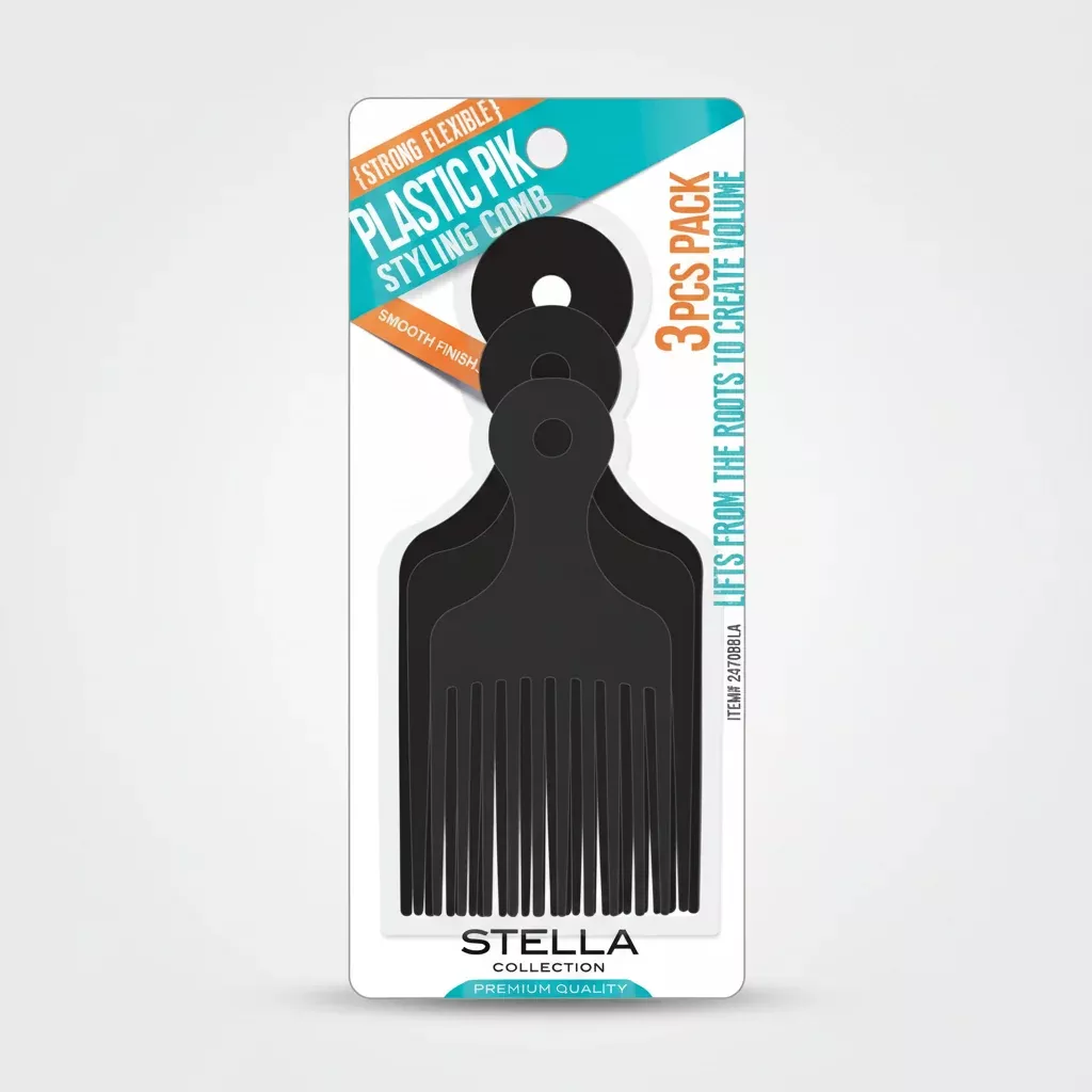 Stella Collection Plastic Styling Comb – 2470BLA