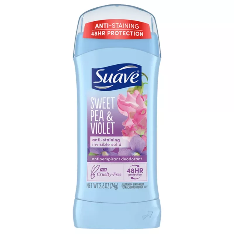 Suave Invisible Solid Antiperspirant Deodorant - Sweet Pea & Violet 2.6oz