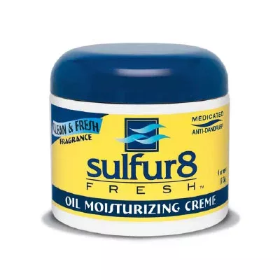SULFUR 8 FRESH MEDICATED ANTI-DANDRUFF OIL MOISTURIZING CREME 4 oz