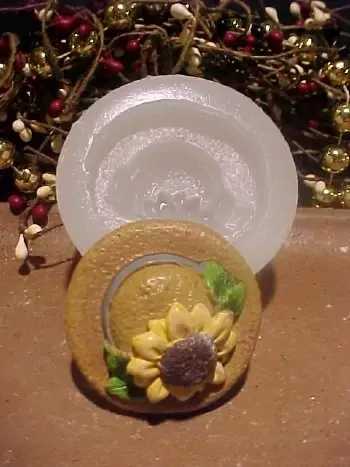 Sunflower Hat Tart 1 Cavity Silicone Mold 1990