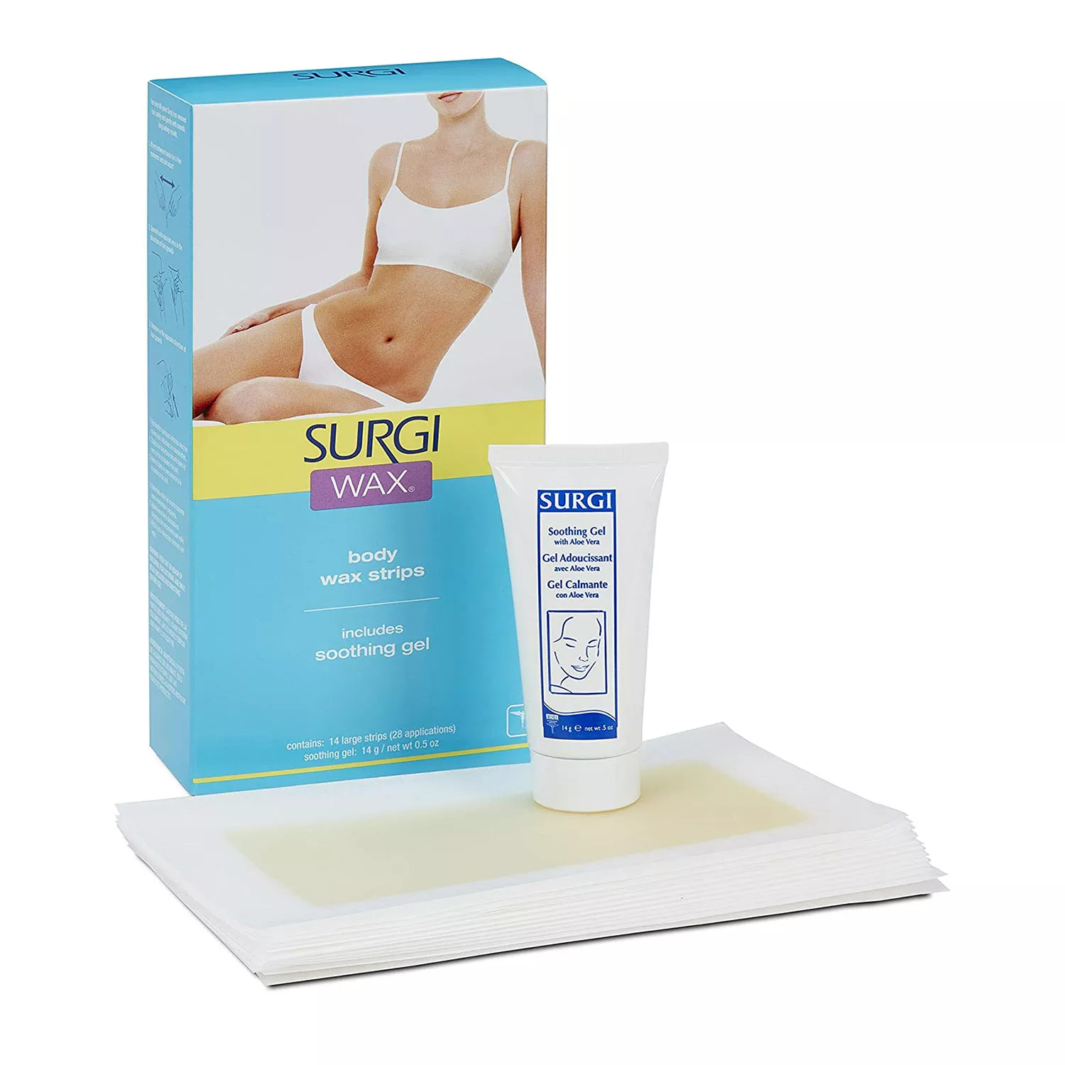 Surgi Wax Body Wax Strips 14 Strips