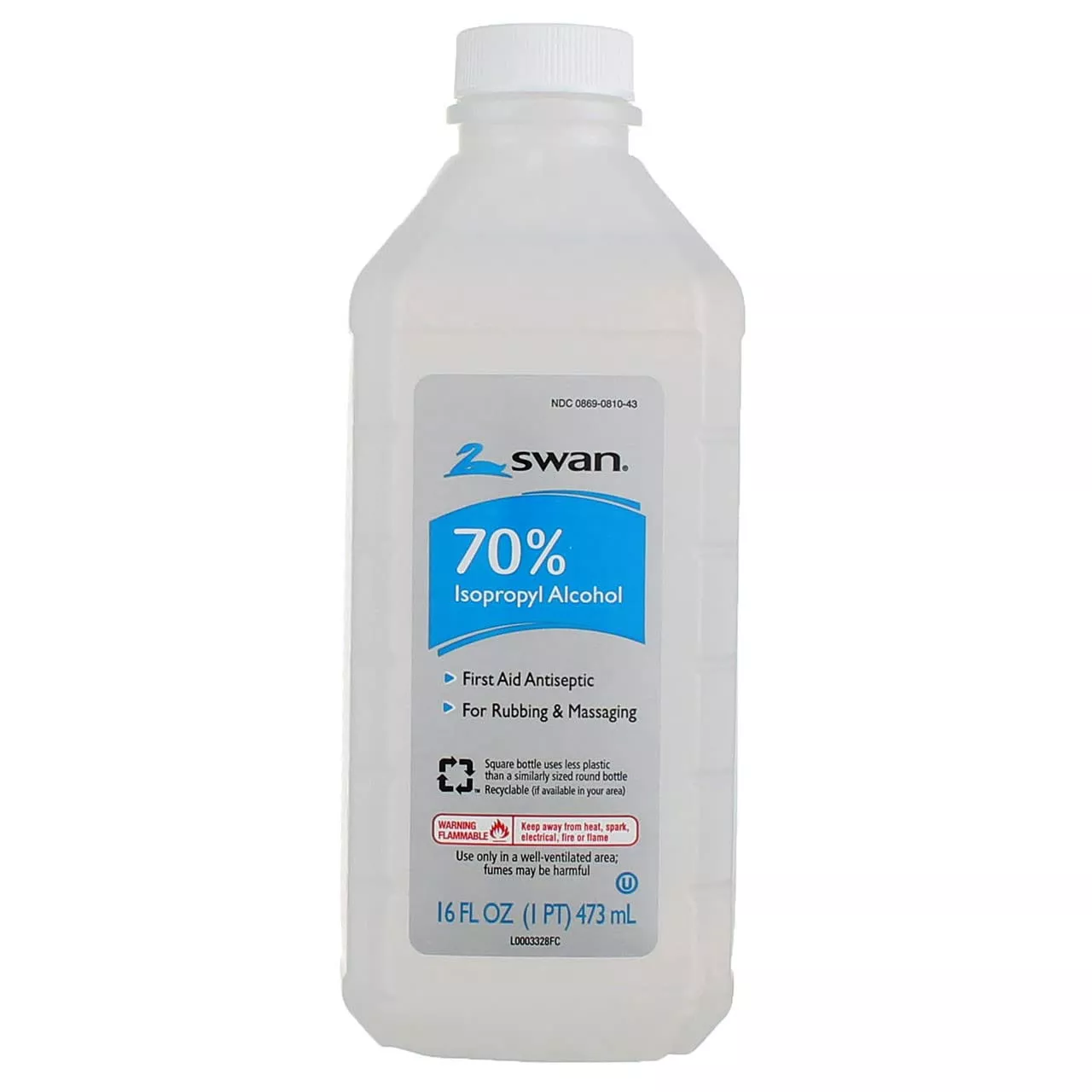 SWAN RUBBING ALCOHOL 70% 16oz