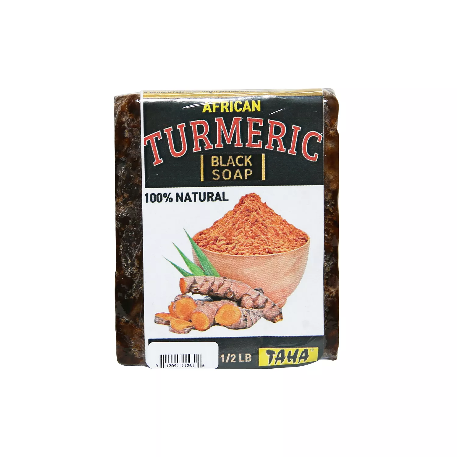 Taha 100% Natural African Turmeric Black Soap 8oz