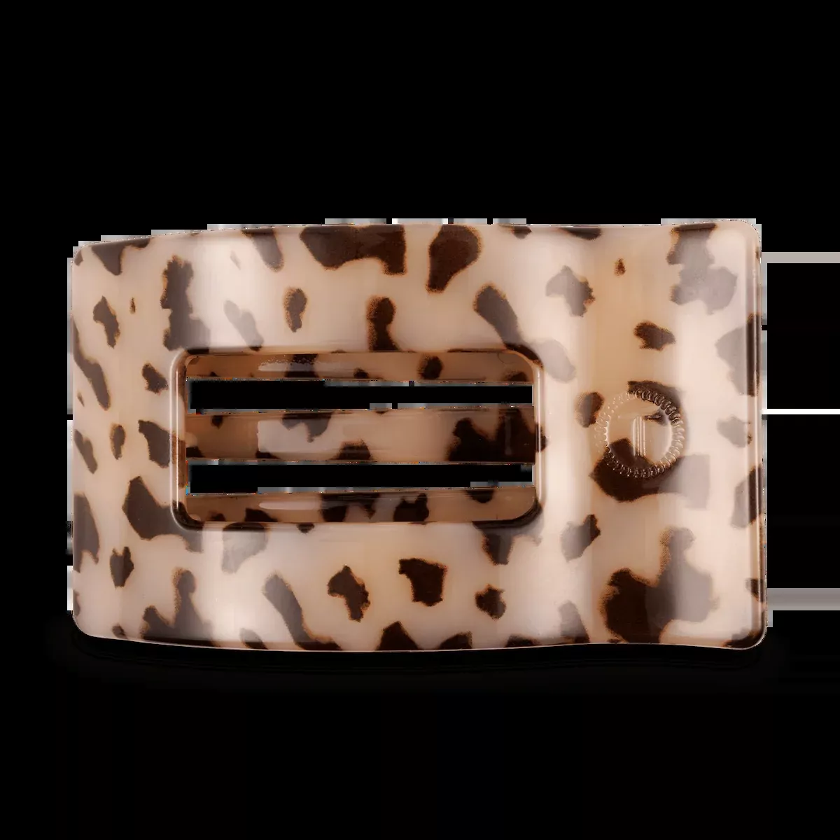 TELETIES Blonde Tortoise Large Flat Rectangle Hair Clip
