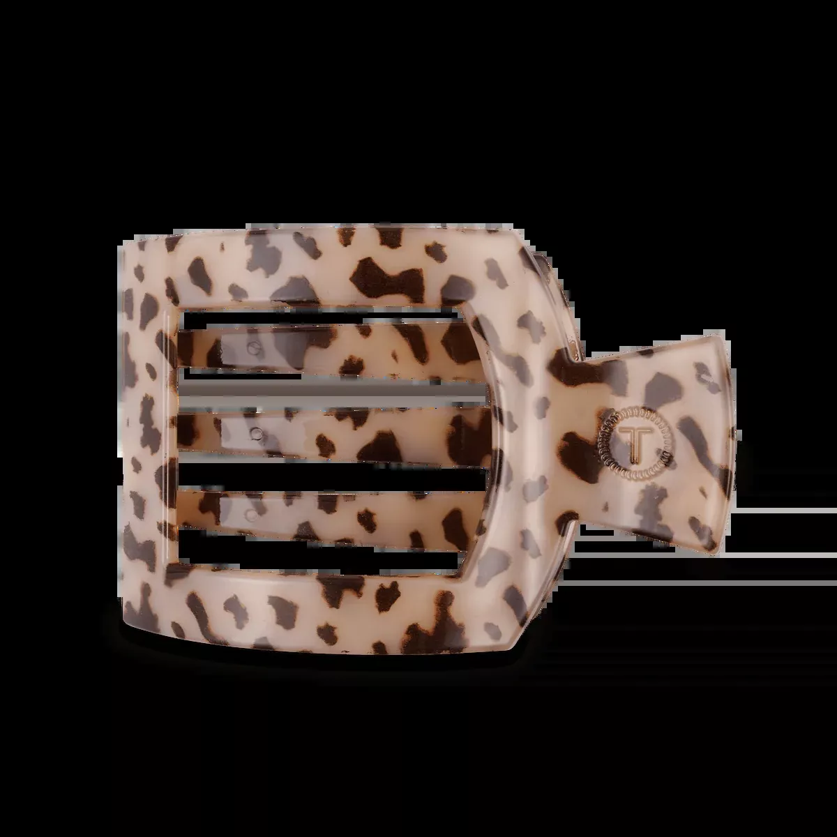 TELETIES Blonde Tortoise Large Flat Square Hair Clip