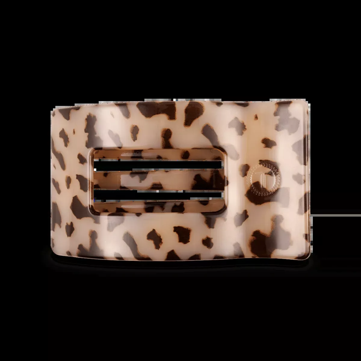 TELETIES Blonde Tortoise Medium Flat Rectangle Hair Clip