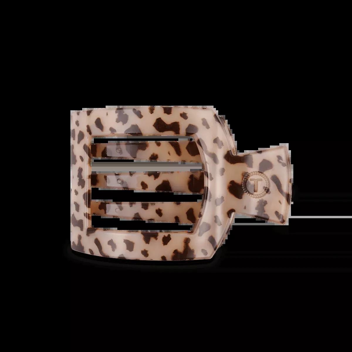 TELETIES Blonde Tortoise Medium Flat Square Hair Clip