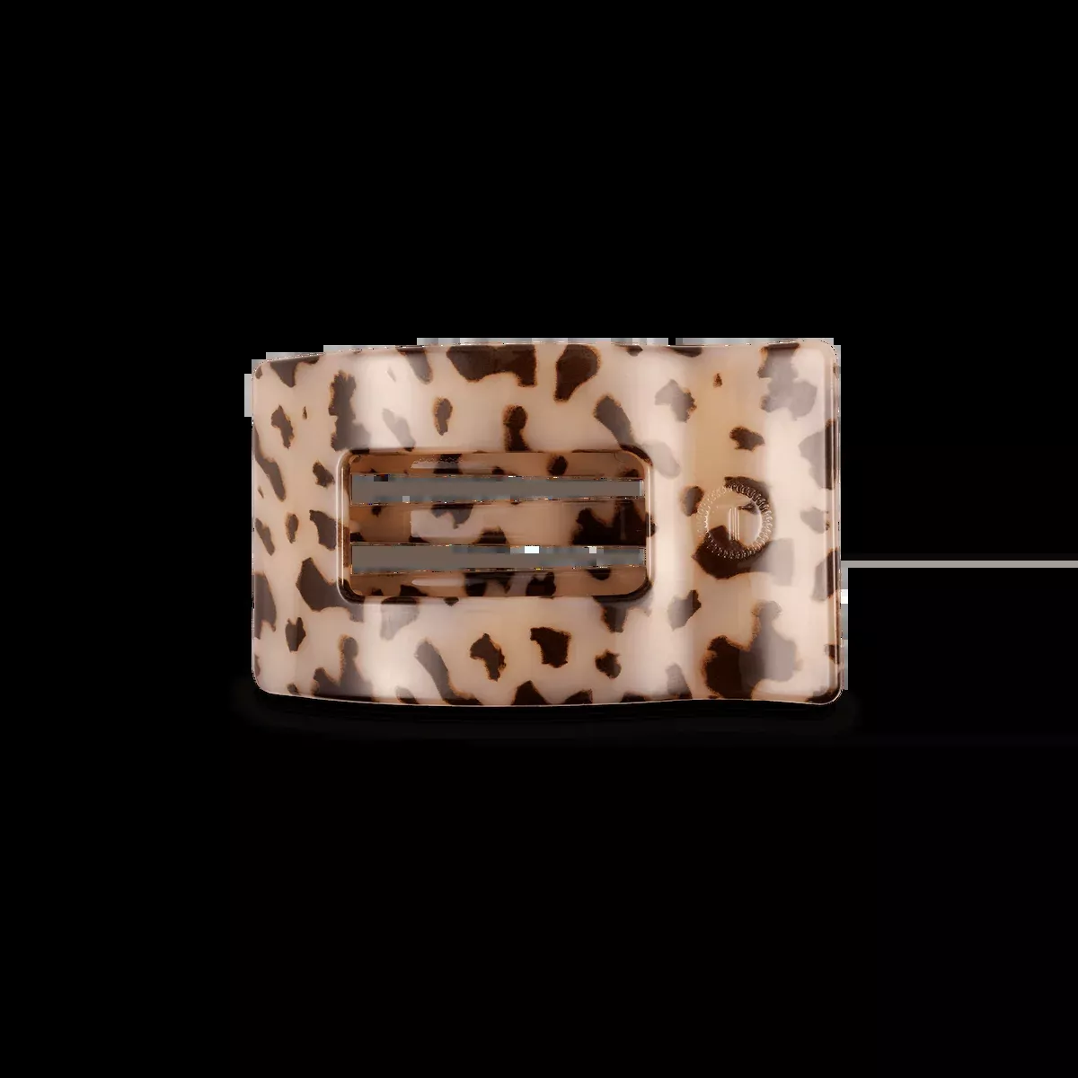 TELETIES Blonde Tortoise Small Flat Rectangle Hair Clip