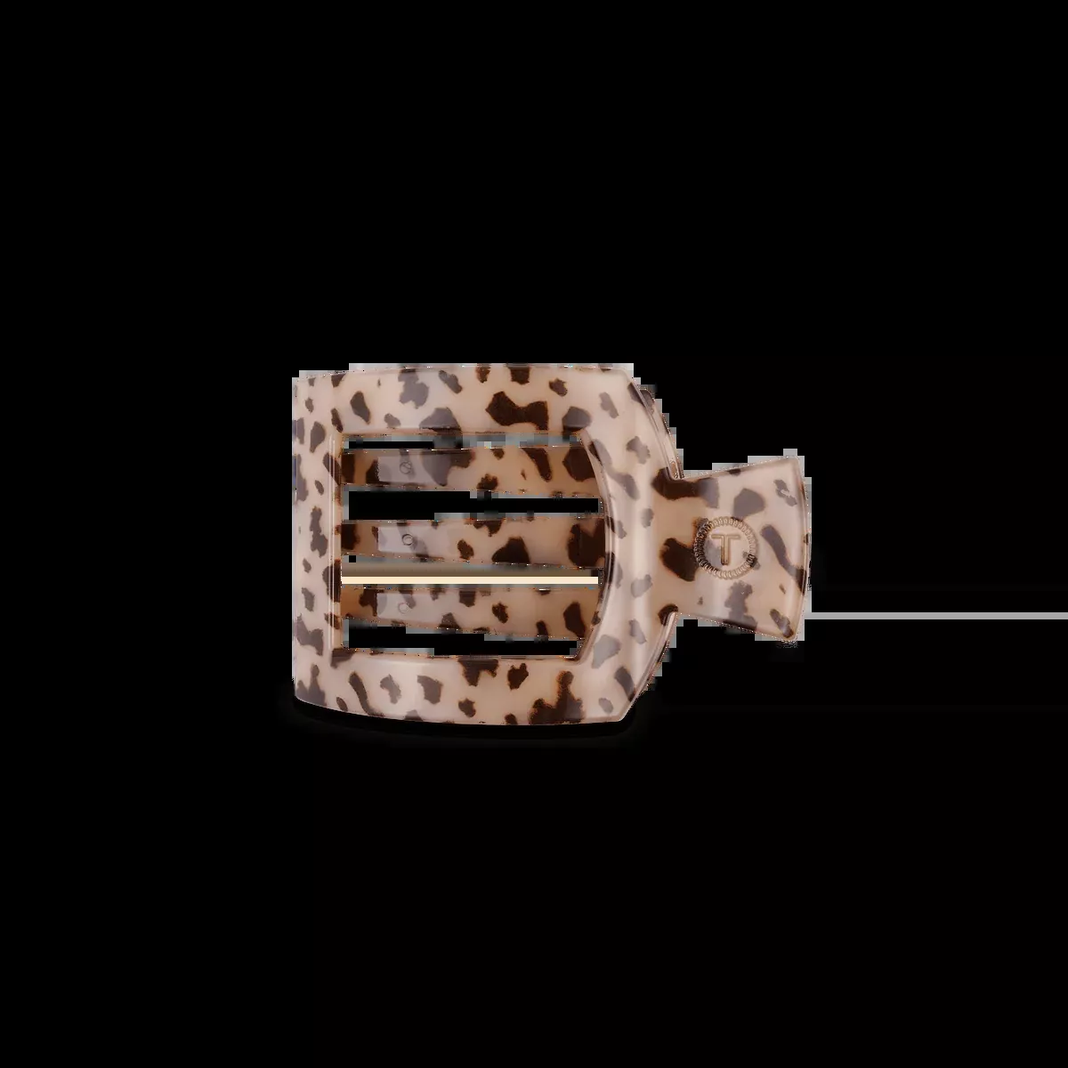 TELETIES Blonde Tortoise Small Flat Square Hair Clip