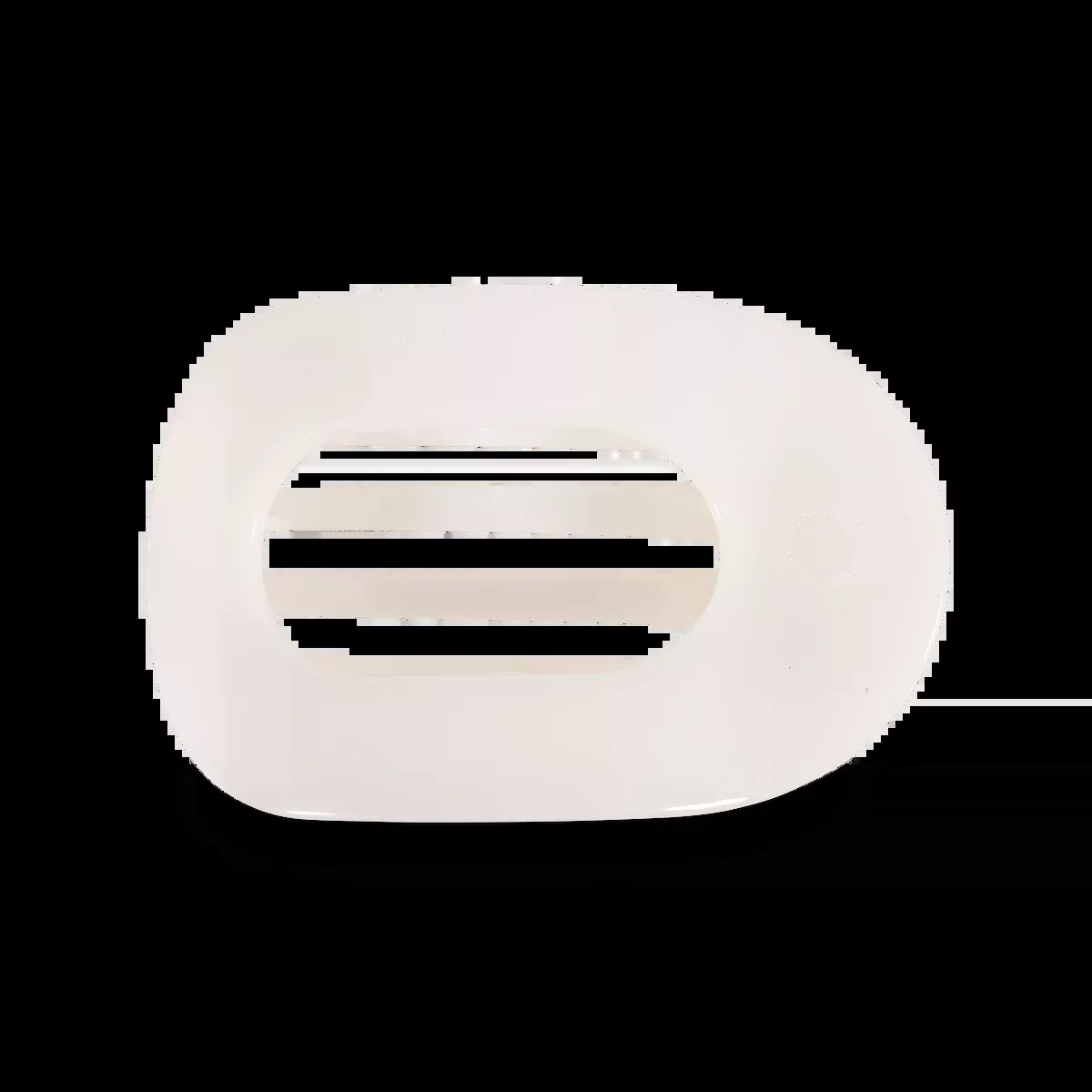 TELETIES Coconut White Large Flat Round Hair Clip