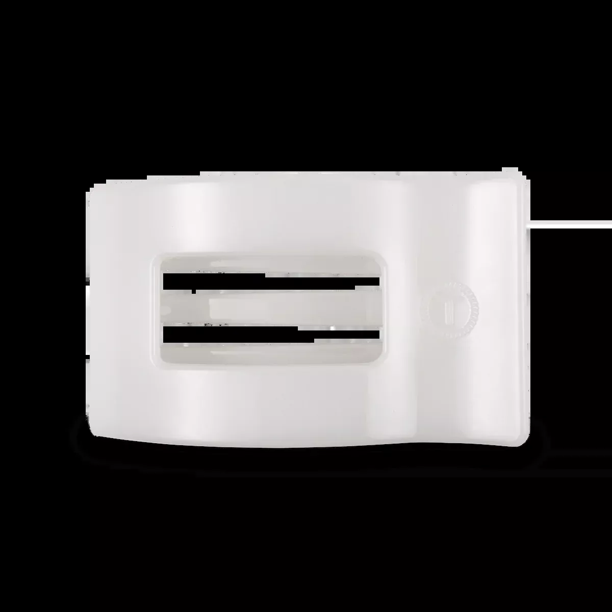 TELETIES Coconut White Medium Flat Rectangle Hair Clip