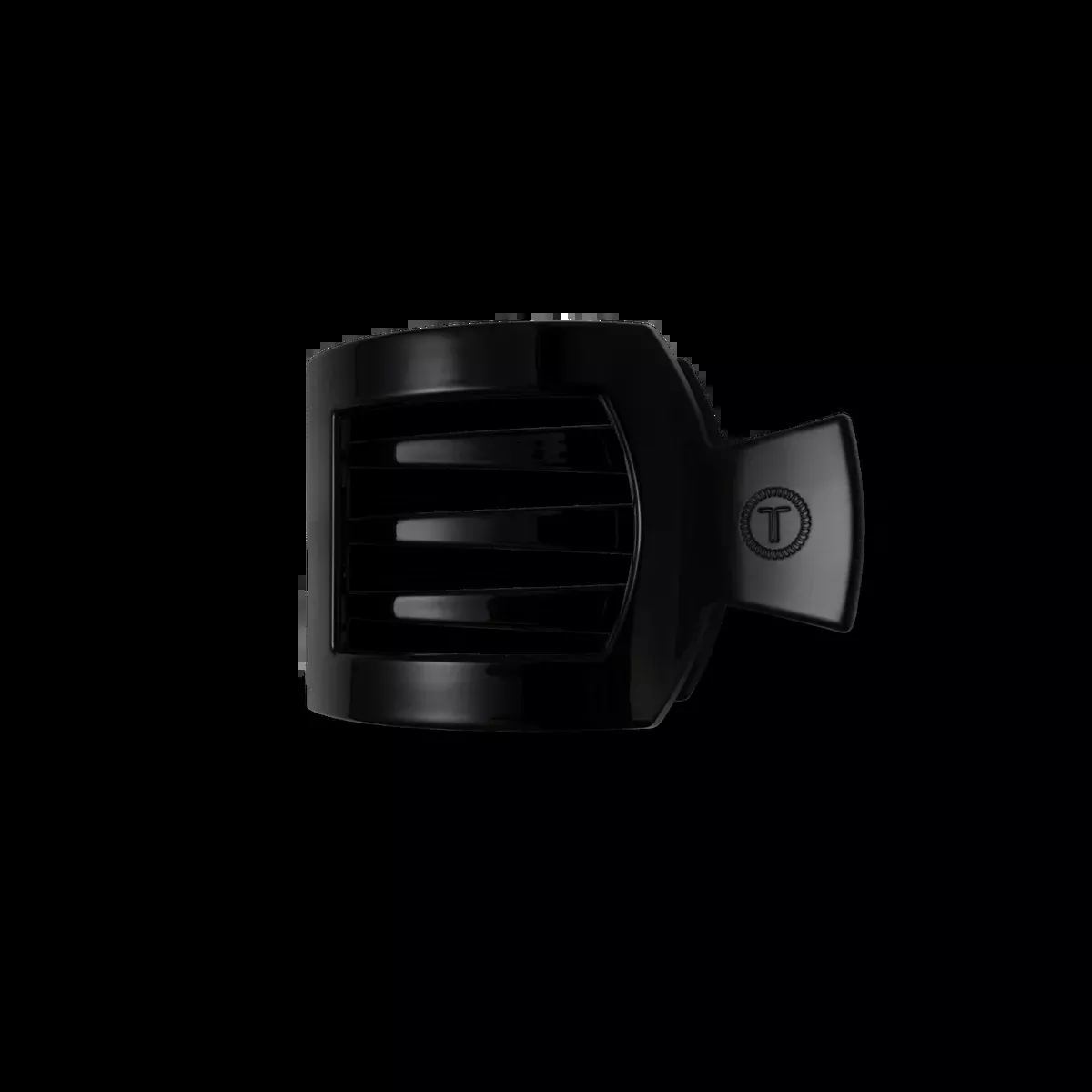 TELETIES Jet Black Small Flat Square Hair Clip