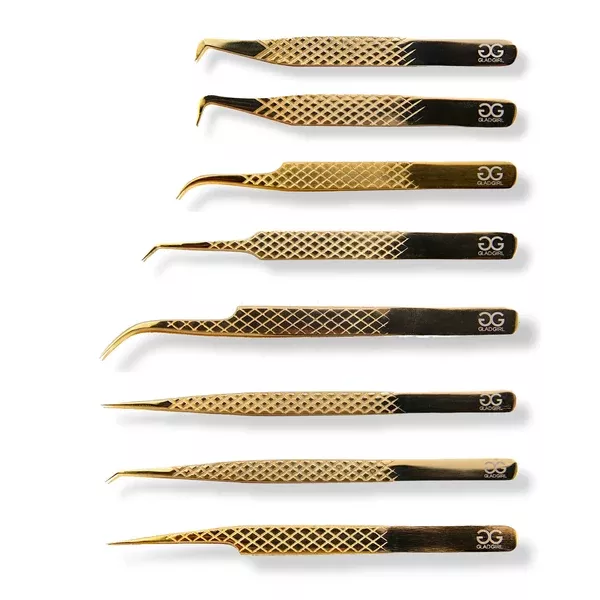 Titanium Gold Diamond Grip Tweezers for Isolation
