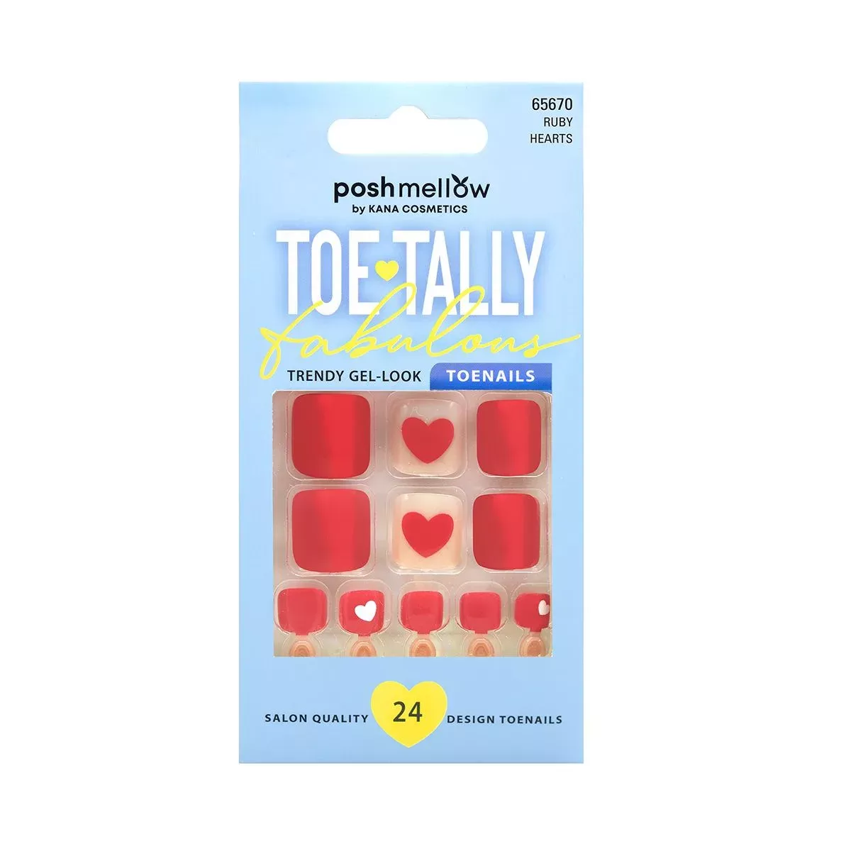 Toe-Tally: Ruby Hearts 65670