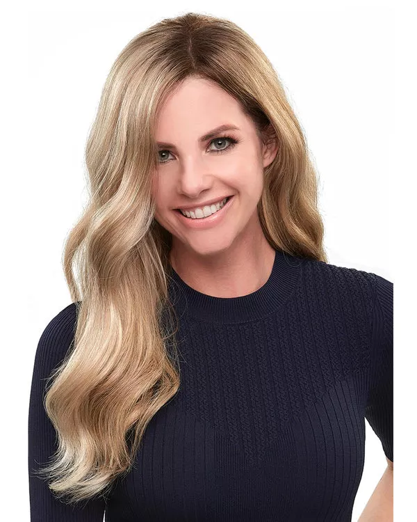 Top Smart Wavy 18 inch (Exclusive) Lace Front & Monofilament Synthetic Hair Topper by Jon Renau