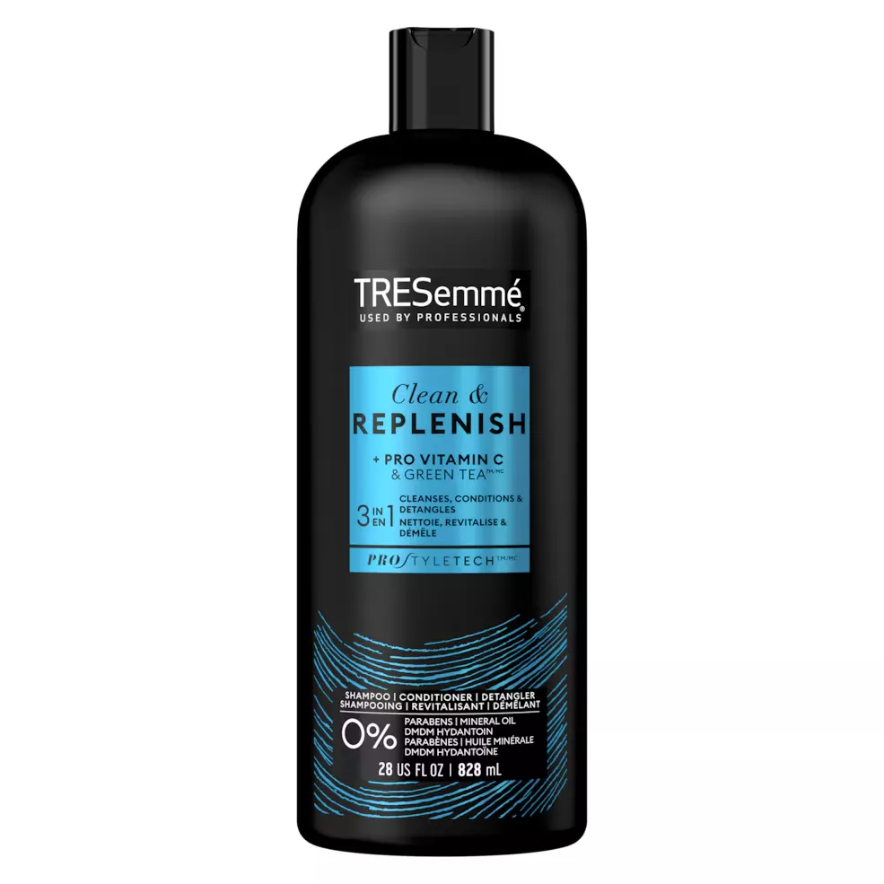 TRESEMMECLEAN & REPLENISH3-IN-1 SHAMPOO CONDITIONER DETANGLER