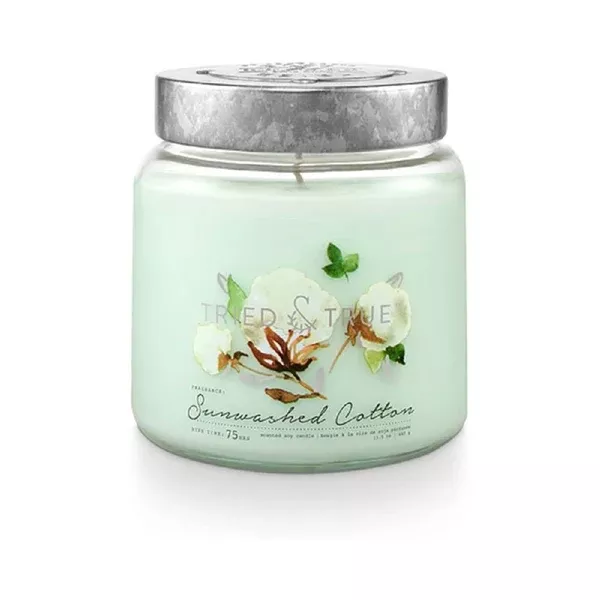 TRIED & TRUE LARGE JAR CANDLE – SUNWASHED COTTON