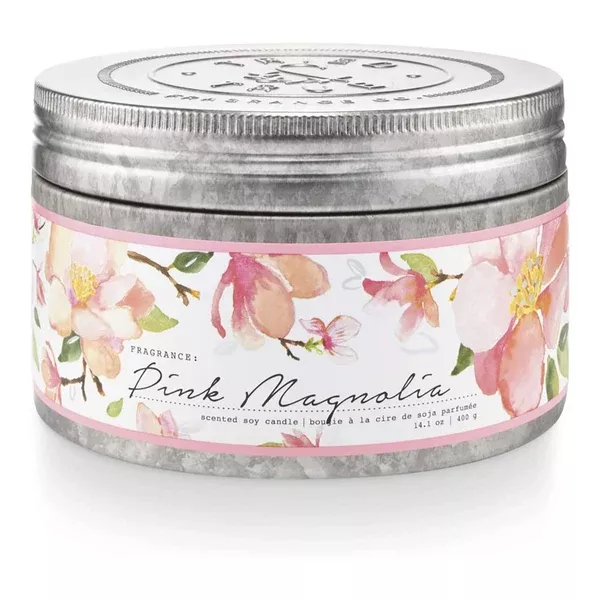TRIED & TRUE LARGE TIN CANDLE - PINK MAGNOLIA