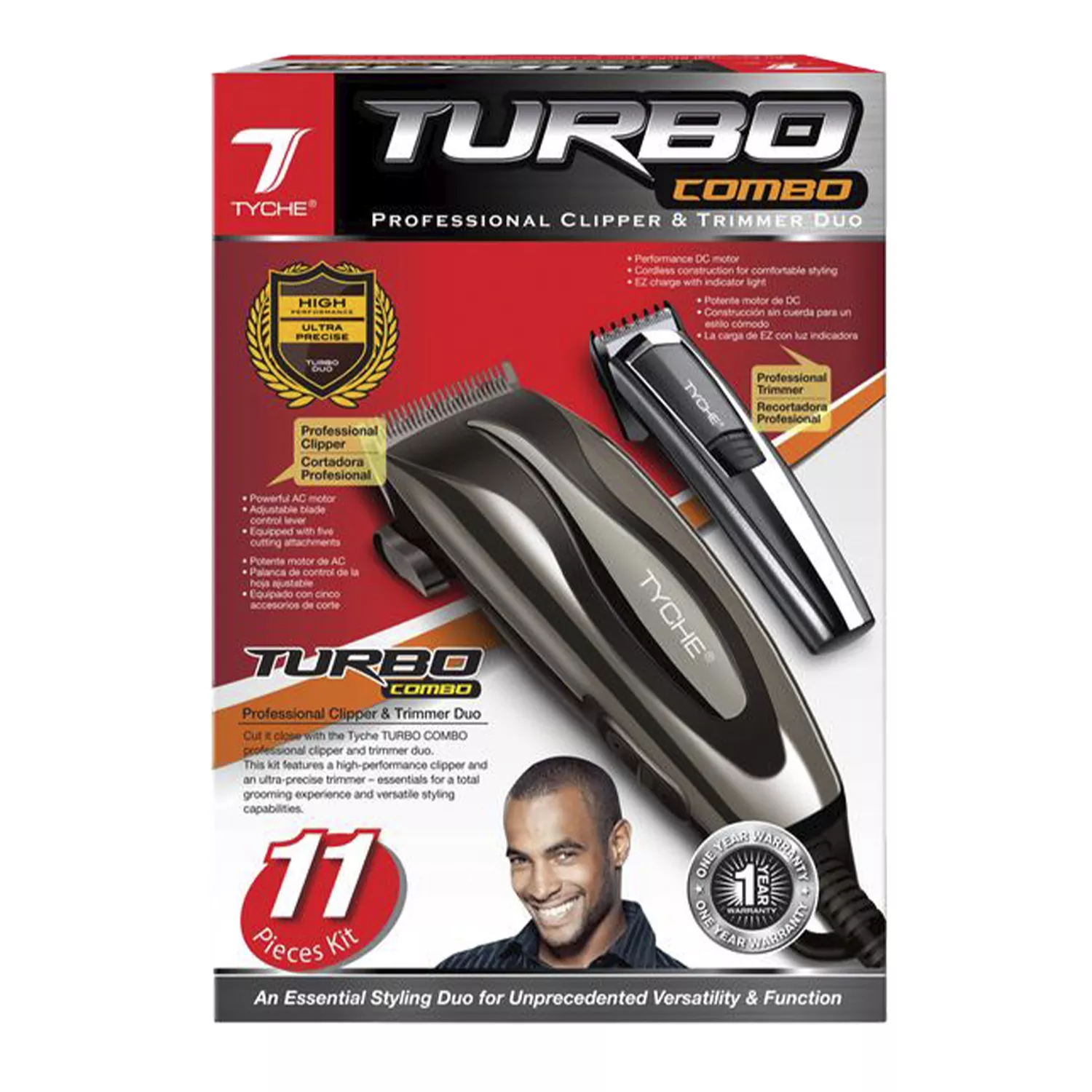 Tyche Turbo Professional Clipper n Trimmer Combo 11 pieces Kit